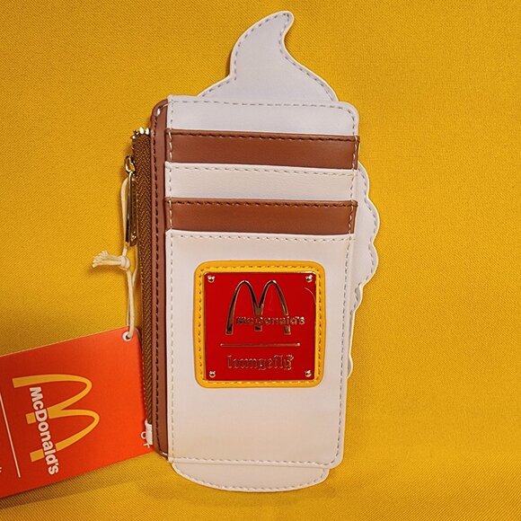 Loungefly McDonalds Soft Serve Ice Cream Cone Figural Cardholder Wallet NEW - Picture 3 of 5